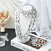 2Pcs 2 Styles Acrylic Cuban Link Chain Necklaces & Bracelets Jewelry Sets SJEW-SP0001-01P-5