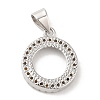 Brass Crystal Rhinestone Pendant Cabochon Settings X-KK-D033-01P-2