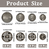 40Pcs 3-Hole Brass Buttons BUTT-CY0001-18B-2