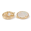 Real 18K Gold Plated Brass Micro Pave Clear Cubic Zirconia Pendants ZIRC-J039-14G-D-2
