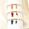 Brass Cubic Zirconia Stretch Bracelets BJEW-K278-03G-1