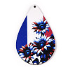 French Theme Printed Wood Pendants WOOD-N016-10-1