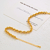 Vintage 3D Flower Brass Link Chain Anklets for Women QW1103-4