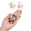 120Pcs 12 Colors Golden Plated Alloy Charms ENAM-SZ0001-64M-2
