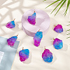 8Pcs Electroplated Raw Rough Natural Quartz Crystal Big Pendants PALLOY-AB00183-3