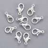 Silver Color Plated Zinc Alloy Lobster Claw Clasps X-E103-S-5