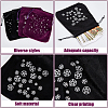 CREATCABIN 4Pcs 4 Style Pentagram Moon Velvet Tarot Cards Storage Drawstring Bags TP-CN0001-05-6