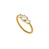 304 Stainless Steel & Clear Cubic Zirconia Finger Rings WG48BB7-01-6