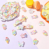 48Pcs 8 Styles Transparent Resin Cabochons RESI-CJ0004-79-5