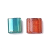 4 Colors Christmas 2-Hole Square Glass Seed Beads SEED-X0058-10-3