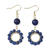 304 Stainless Steel Round Dangle Earrings EJEW-JE06786-3