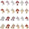 24Pcs 6 Colors Rack Plating Alloy Rhinestone Pendants FIND-FS0004-98-8