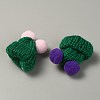 Woolen Crochet Mini Hat with Double Pom Pom Ball DIY-WH0032-56F-2