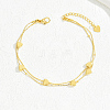 Gold Plated Brass Beads Anklets YN6291-5-1
