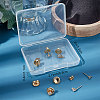 Beebeecraft 8Pcs 4 Style Brass Stud Earring Findings DIY-BBC0001-05-7