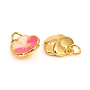 Brass Enamel Charms ZIRC-F816-02-3