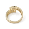 Clear Cubic Zirconia Rectangle Open Cuff Ring LS-RJEW-G276-10G-3