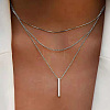 Alloy 3 Layer Necklaces for Women WG9523E-13-1