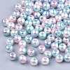 Rainbow ABS Plastic Imitation Pearl Beads OACR-Q174-5mm-05-2