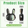 5Pcs Natural Black Lip Shell Beads SHEL-YW0001-22-3