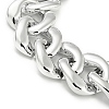 Chunky Aluminum Curb Chain Necklaces for Women NJEW-K261-01B-P-3