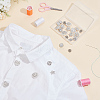 WADORN 24Pcs 6 Style 1-Hole Alloy & Brass Rhinestone Shank Buttons FIND-WR0011-04-4