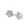 Brass Micro Pave Clear Cubic Zirconia Bead Caps KK-V015-22P-1