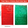 10Pcs 2 Colors Christmas Themed Plastic Drawstring Bags ABAG-CN0001-10-2