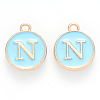 Golden Plated Alloy Enamel Charms LS-ENAM-S118-04N-1