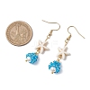 Shell Glass Dangle Earrings EJEW-MZ00424-04-3