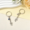 2Pcs Valentine's Day Alloy Glass Keychain KEYC-YW00188-2