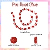 2 Strands Handmade Lampwork Beads Strands LAMP-CJ0003-18-2