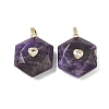 Natural Amethyst Faceted Pendants GG-CBA67BD-01G-M-1