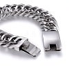 304 Stainless Steel Curb Chains Bracelets BJEW-E346-24P-3
