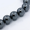 Electroplate Non-magnetic Synthetic Hematite Beads Strands X-G-M007-01A-1