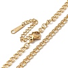 Ion Plating(IP) 304 Stainless Steel Link Necklace for Women NJEW-G097-10G-2