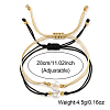 Synthetic Moonstone Round Braided Bead Bracelet Sets MU6747-6