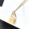 304 Stainless Steel Rolo Chain Pendant Necklaces NJEW-S444-01G-07-2