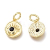 Brass Micro Pave Cubic Zirconia Charms ZIRC-H100-03-7