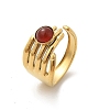 Natural Gemstone Finger Rings RJEW-K290-10G-2