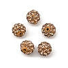 Polymer Clay Rhinestone Beads RB-H284-6MM-Half-246-3