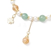 Clover Brass Charm Bracelets BJEW-JB12862-3