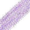 Transparent Electroplate Glass Beads Strands LS-EGLA-S056-4mm-23-1