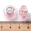 Shell Transparent Brass Cores Acrylic European Beads OACR-M024-08S-02-3