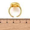 Brass Open Cuff Rings for Women RJEW-G341-04G-03-5