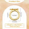 2Pcs 2 Colors 925 Sterling Silver Twister Clasp STER-FH0001-09-2