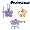 50Pcs Alloy Enamel Pendants ENAM-DC0002-36B-2