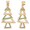 5Pcs Brass Micro Pave Cubic Zirconia Pendants ZIRC-BBC0002-88A-1
