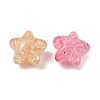 Transparent Crackle Acrylic Beads OACR-B031-08-2