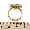 Flat Round with Sun Pattern 304 Stainless Steel Enamel Finger Rings for Women RJEW-G355-05G-02-5